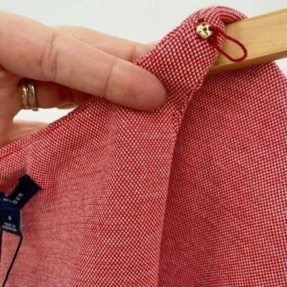 Tommy Hilfiger Womens Red Textured Fit & Flare 8 Knee Length Tank Dress NWT - Picture 10 of 10